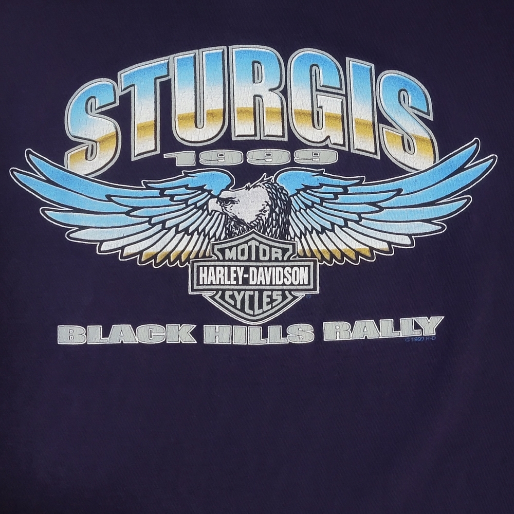 Vintage Harley Davidson 1999 Sturgis Black Hills Rally 2 Sided Shirt‎ Men’s L